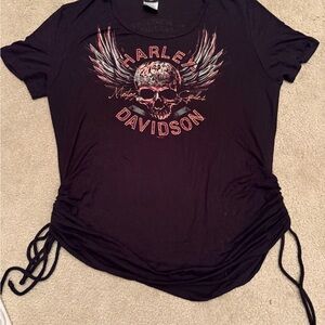 Harley-Davidson Gray T-Shirt with Logo Patch